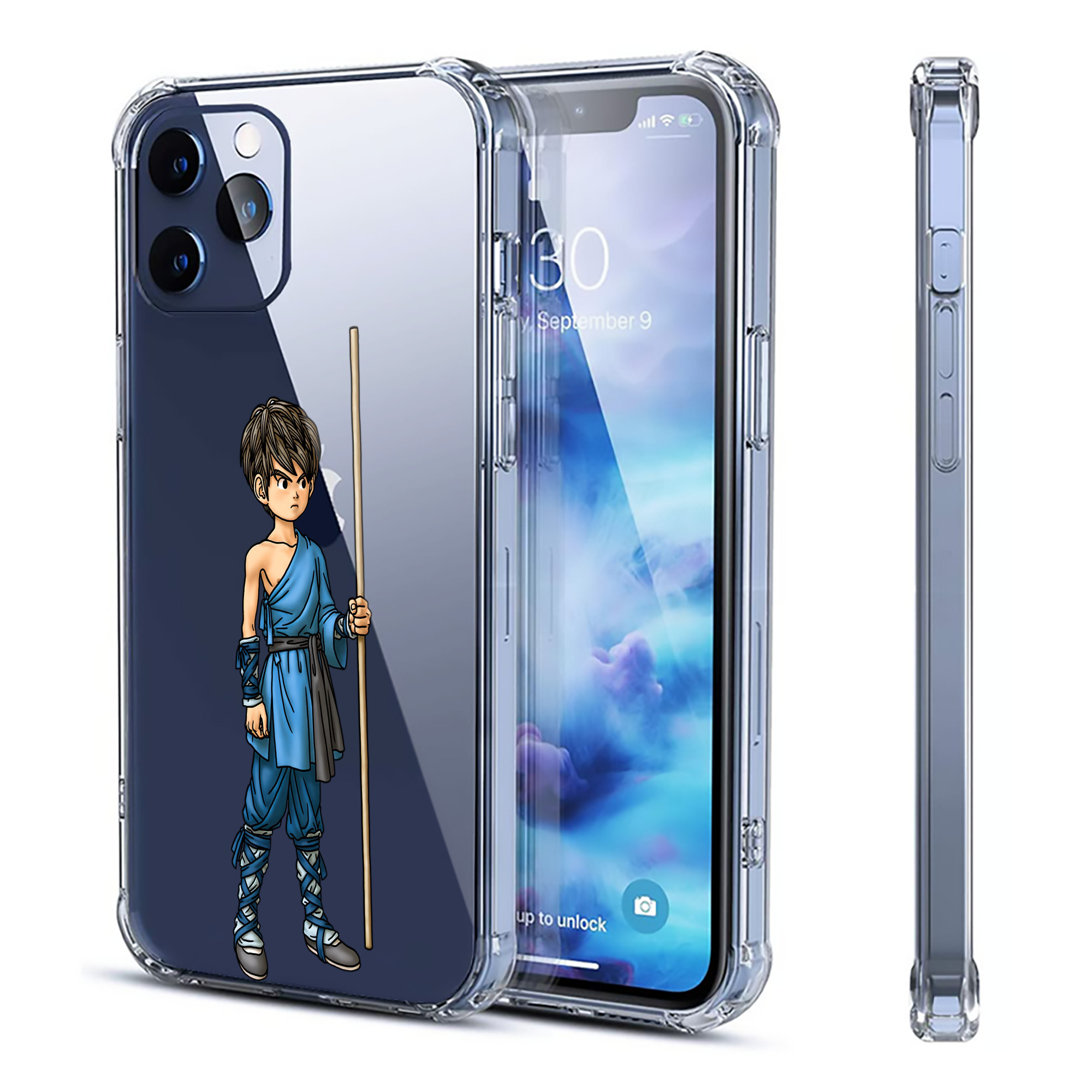（画像用） ドラゴンクエスト Doragon Kuesuto Dragon Quest 【iPhone 12シリーズ対応】透明スマホケース（クリアソフトケース）